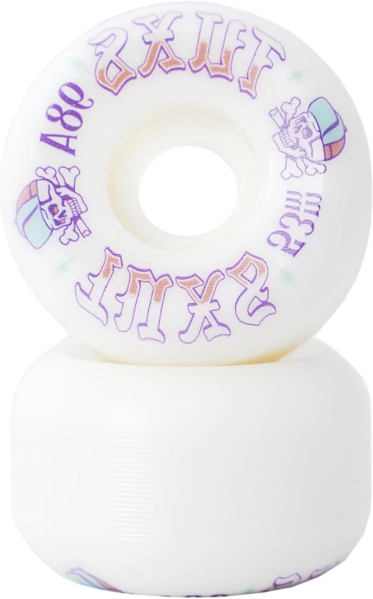 skateboard wielen urethaan wielen skaten tricks pro conic side cut 53 mm 98a wit