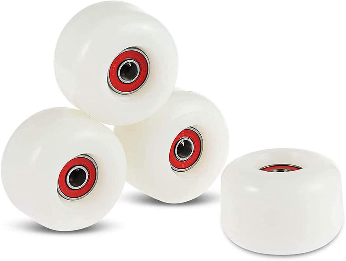skateboard wielen vervangende set soepel cruisen hoge rebound pu 55x36mm 85a zwart