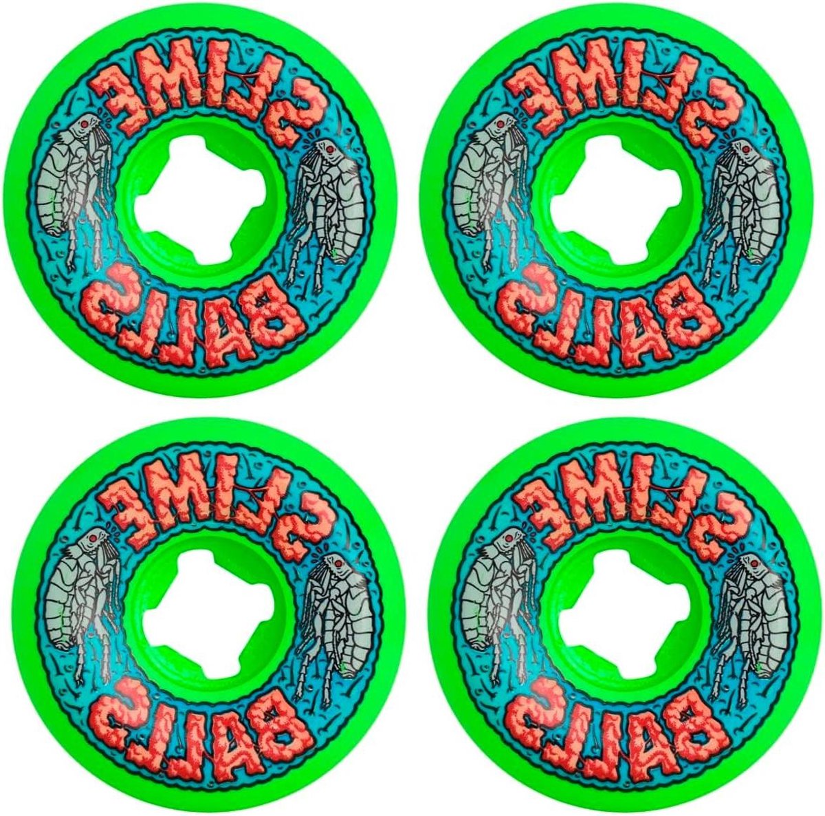 Skateboard Wielen - Vervangende Wielen - Straat Skaten - Duurzaam Materiaal - 56 mm - Groen Skateonderdeel kopen online