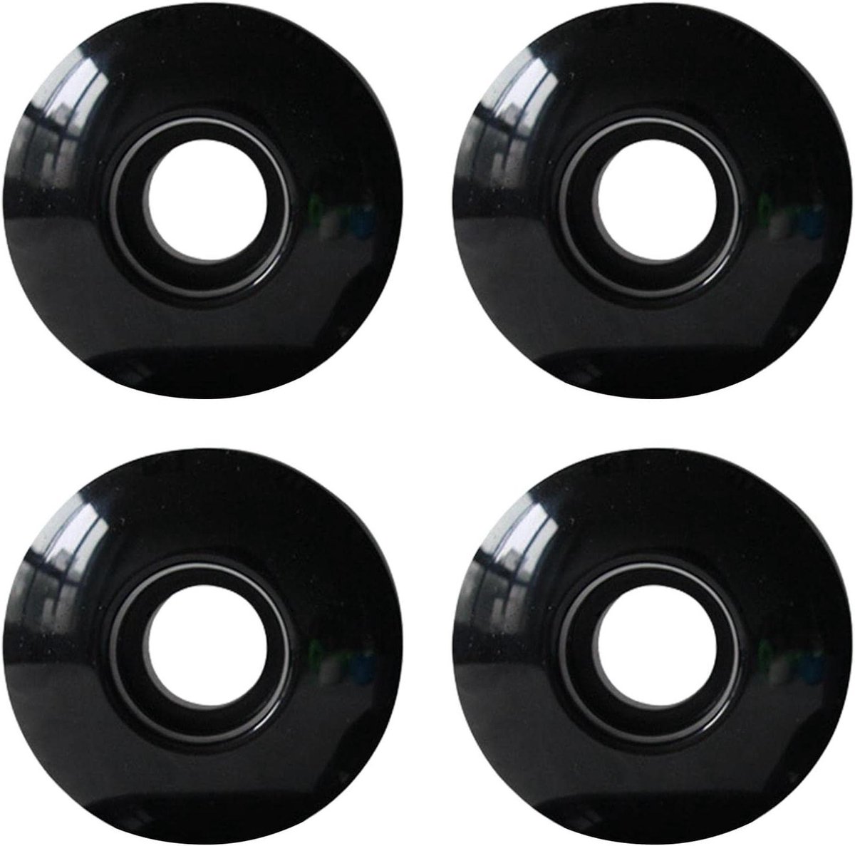 Skateboard Wielen - Vervangingsset 4 stuks - Soepel skateboarden - Hoge 95A hardheid - 52x32mm - Zwart Skateonderdeel kopen online