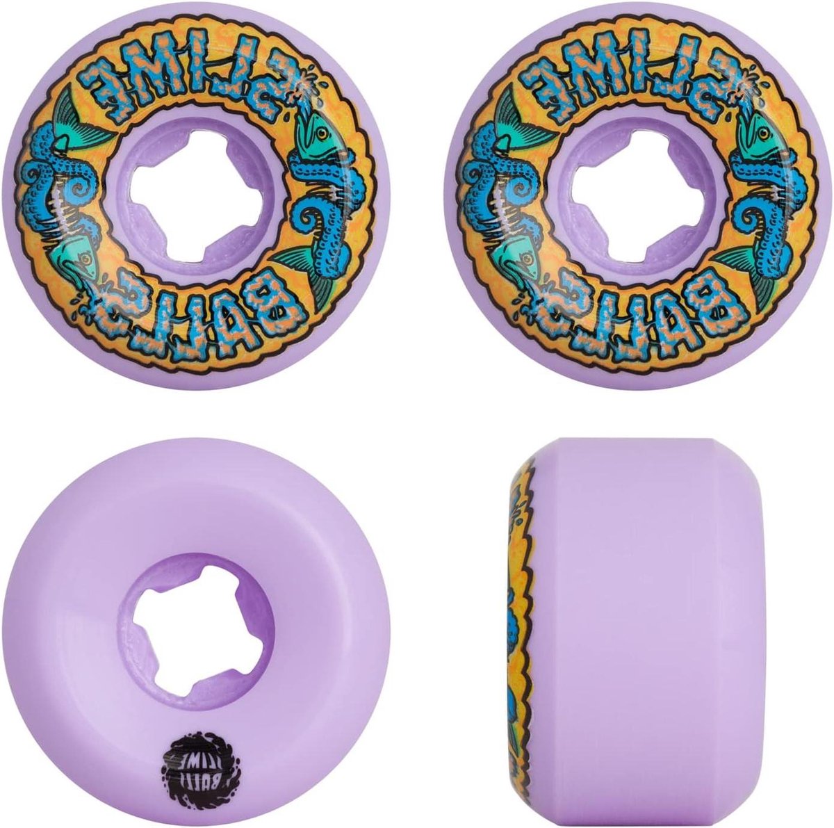 skateboard wielen vis ballen snel skaten hoge prestaties urethaan 54mm paars