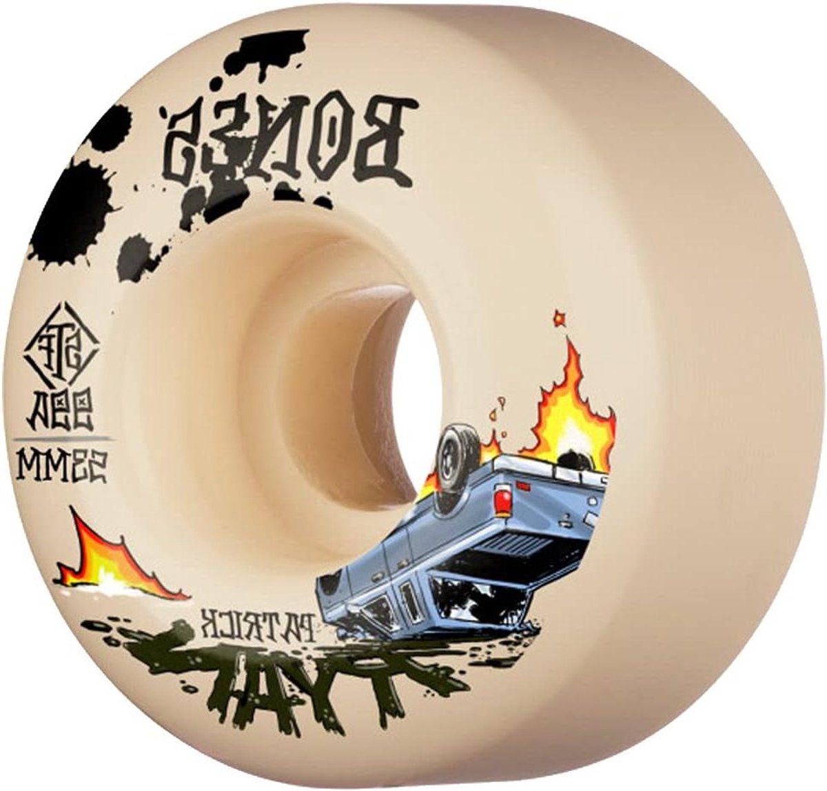Skateboard Wielen - Wielen Set - Street Skaten - STF Urethaan - 53mm 99A - Wit Skateonderdeel kopen online