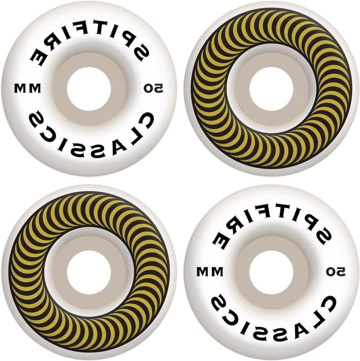 Skateboard Wielen - Wielenset - Skateboarden - Hand gegoten - 50 mm - Wit Skateonderdeel kopen online