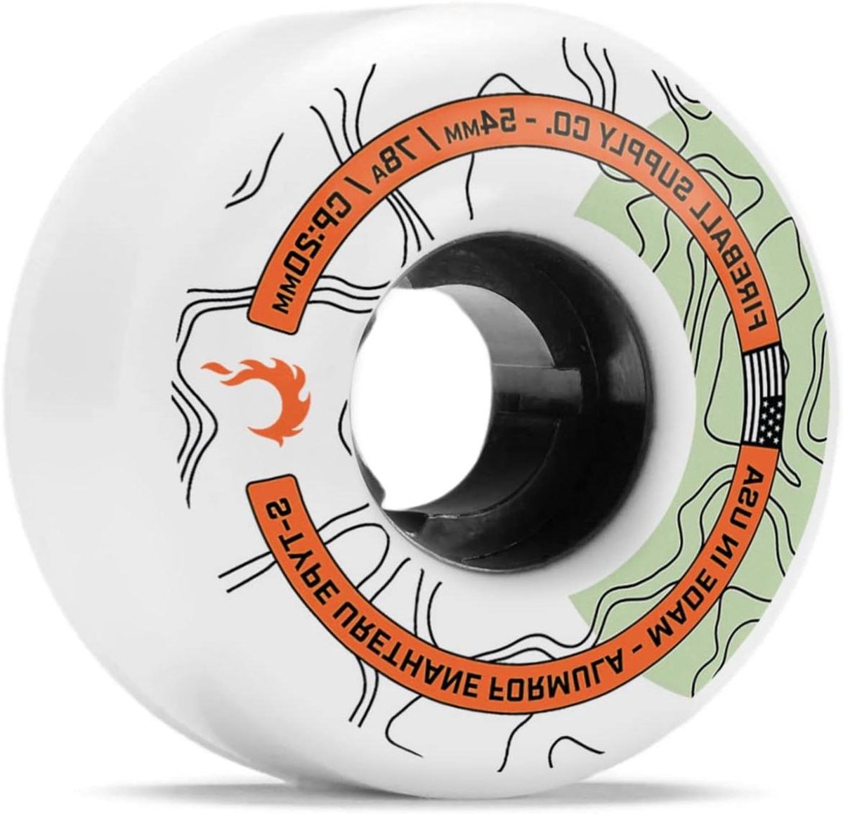 skateboardwielen set cruiser wielen soepel rijden zachte urethaan formule 54 mm wit