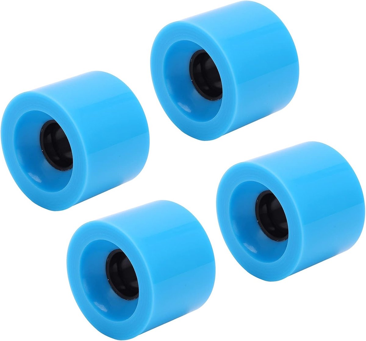 skateboardwielen set longboard cruiser comfortabel rijden zacht urethaan 60x45mm blauw