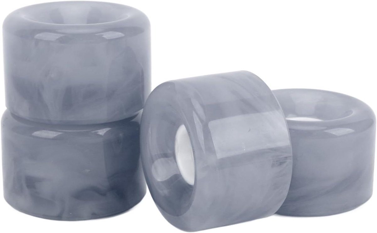 skateboardwielen set roller set cruisen street hoge rebound pu 52mm 78a doorschijnend grijs
