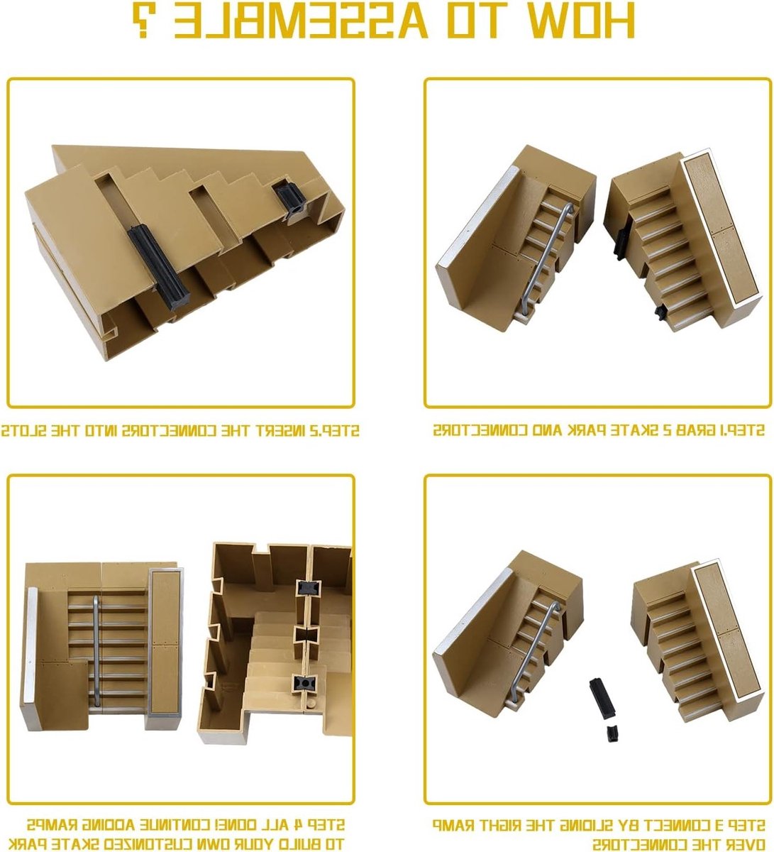 Skatepark Set met Ramp Onderdelen voor Vinger Skateboards, Vinger Fietsen en Speelgoed Scooters - 5-delige Training Props voor Creatief Spel Skateramp kopen online