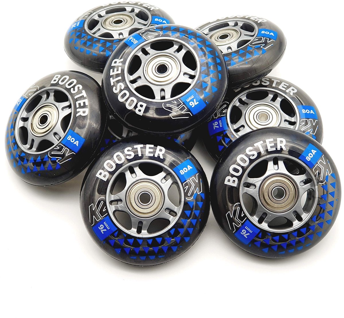 solidchoice booster skate wielen 76 mm 80a set van 8 stuks