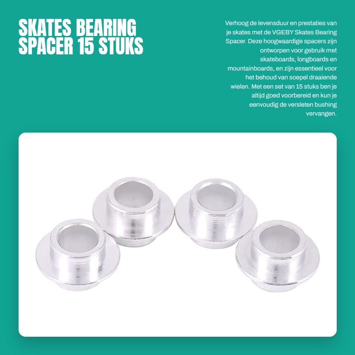 solidchoice lager 15 stuks hoogwaardig roestvrij staal duurzaam roller schoen onderdeel voor skateboard longboard skateboardlagers