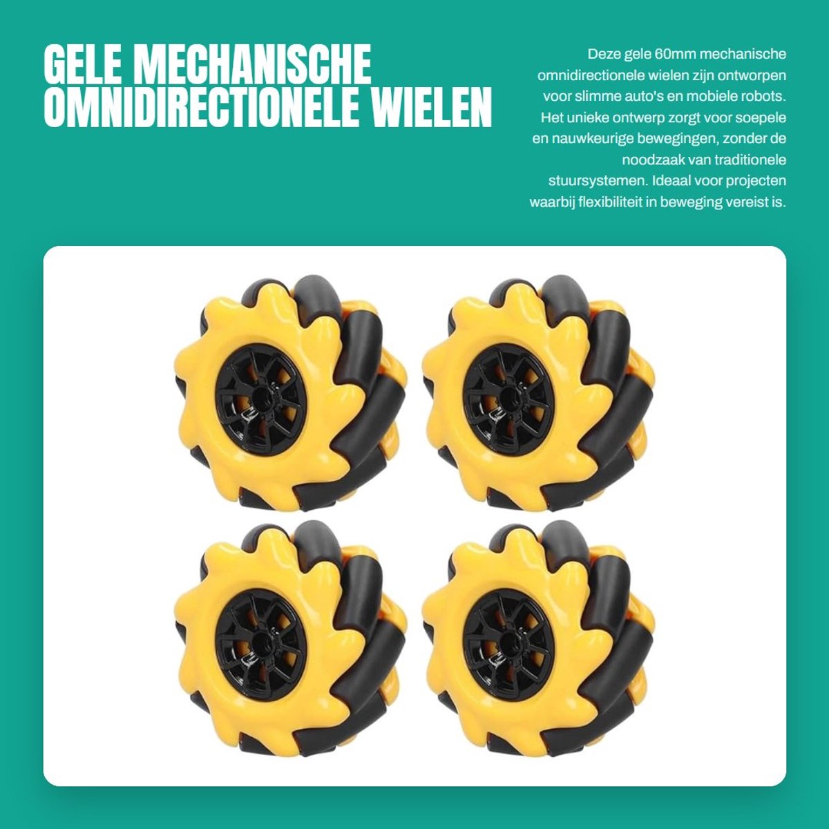 solidchoice mechanische wielen 60mm omnidirectionele wielen lichtgewicht energiezuinig voor mobiele robots flexibele beweging robotwielen