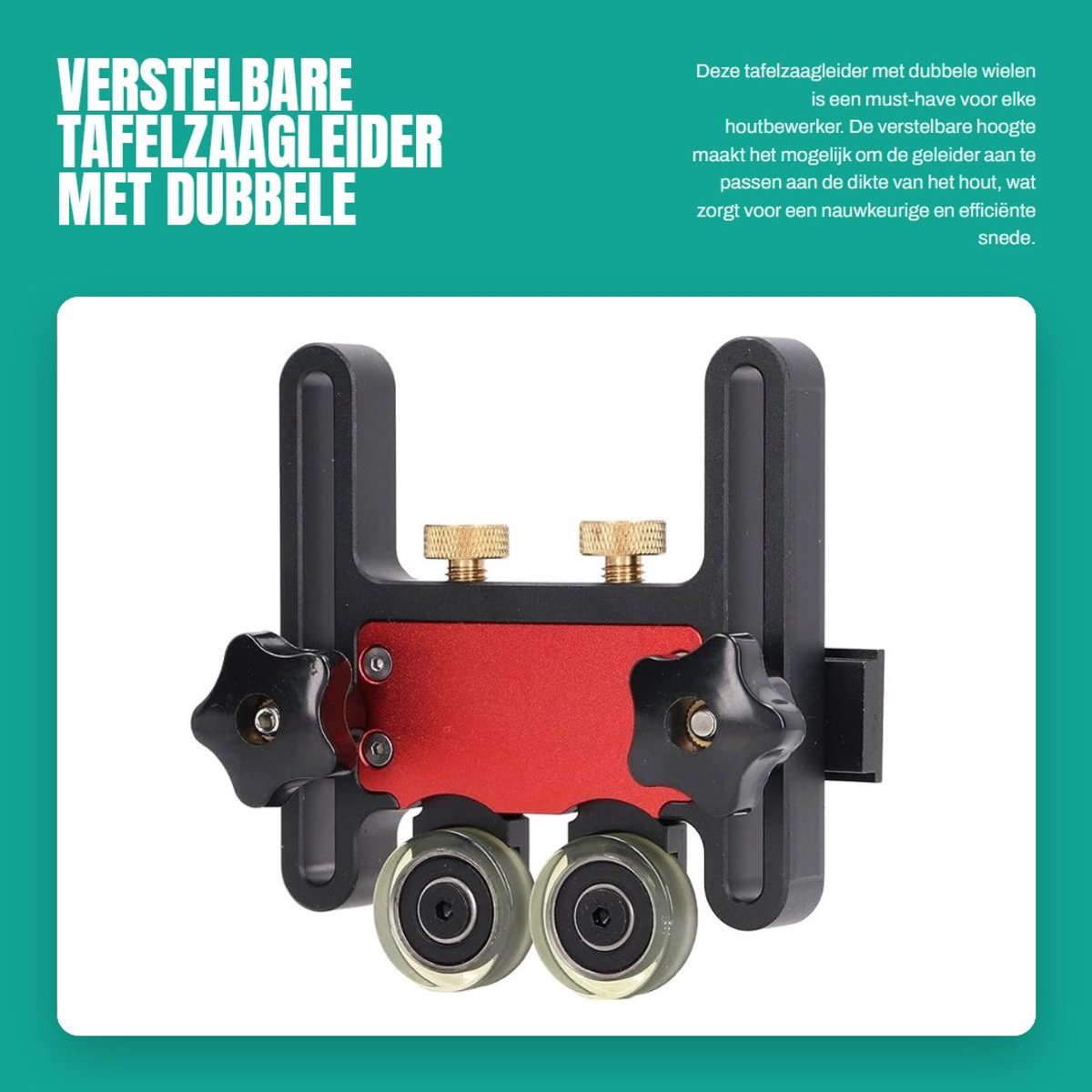 Solidchoice- Tafelzaag Geleiderol - Verstelbare Hoogte - Aluminiumlegering - Dubbele Wielen - T-vormige Schuifblokken - Roestbestendig - Zaaggeleider Skateonderdeel kopen online