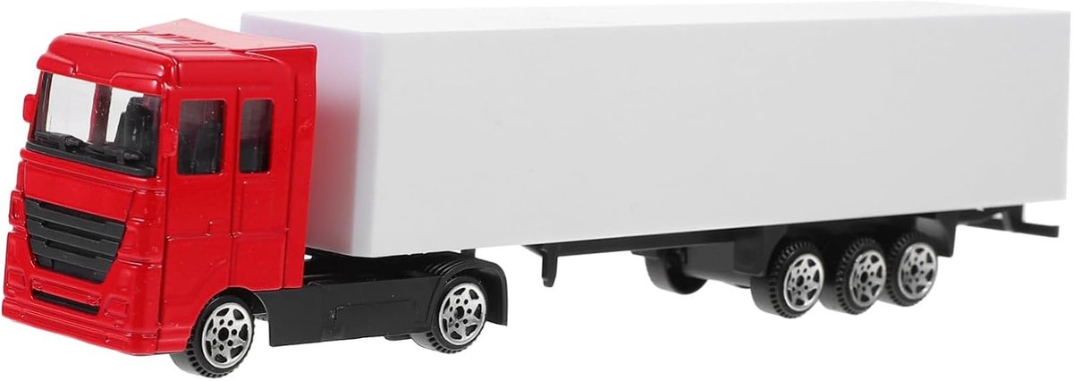speelgoed container vrachtwagen mini vrachtauto speelgoed kinderspel gedetailleerd model 20 cm rood