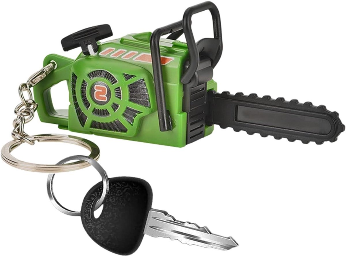 Speelgoed Kettingzaag - Grap Accessoire - Feest Entertainment - Trekkoord Mechanisme - 11 cm - Groen Speelgoedgrasmaaier kopen online