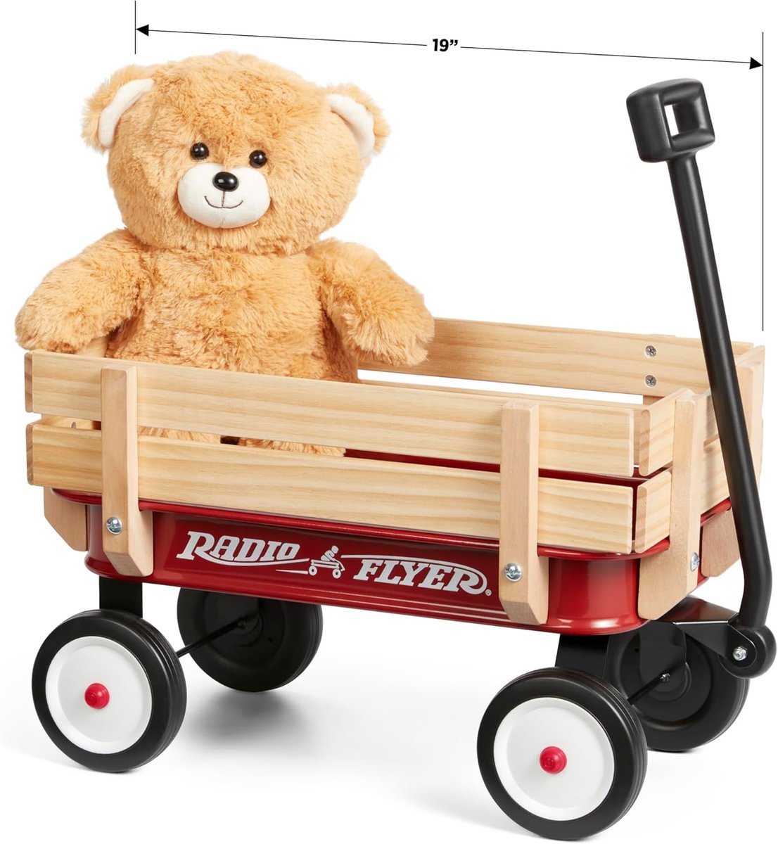 speelgoedwagen draagwagen kinderen spelen stalen carrosserie 48 cm lengte rood