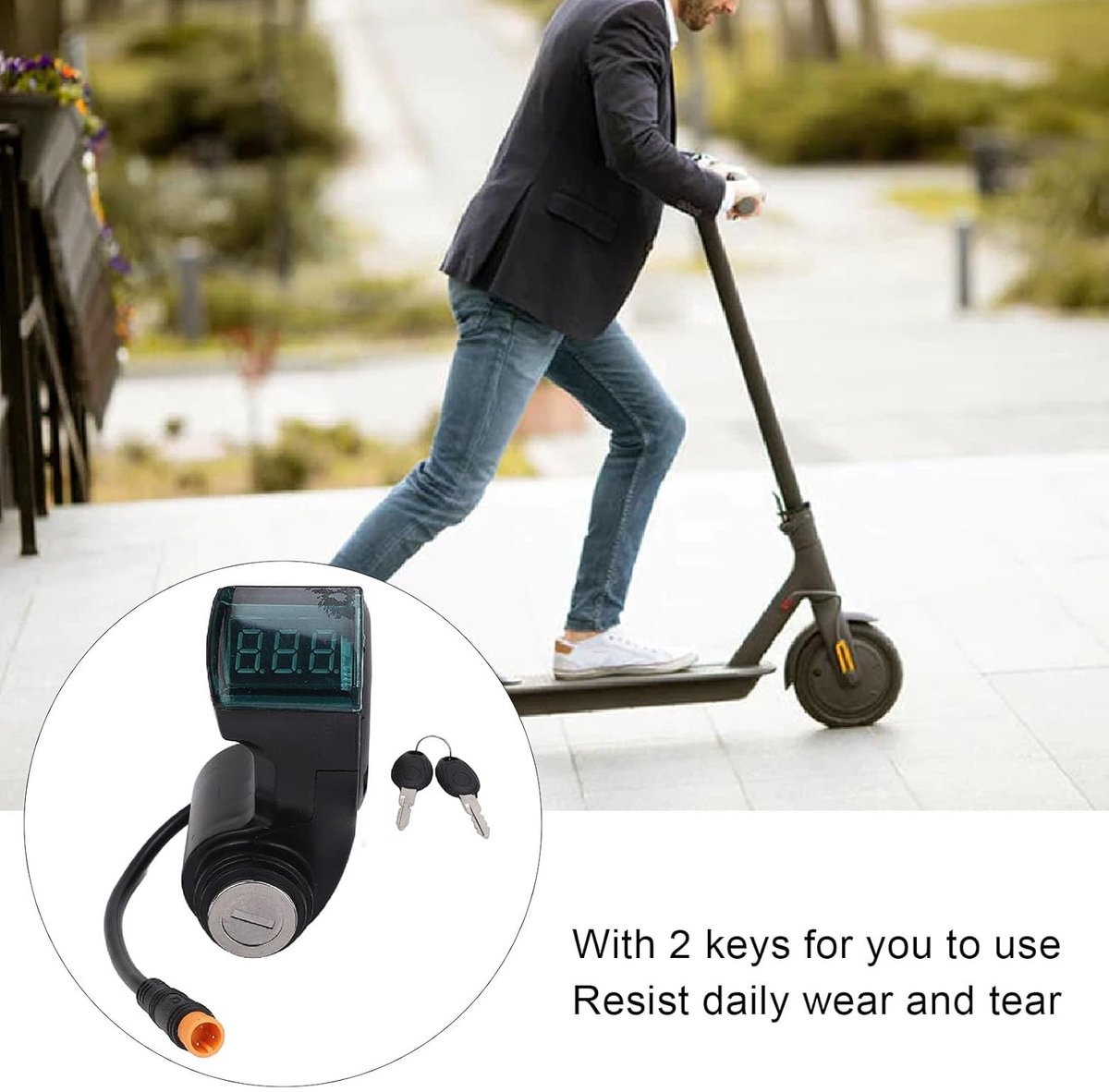 thijox contactslot voor elektrische step 3 polige stekker vergrendeling contactschakelaar voor scooter geschikt voor kugoo m5 duurzaam en betro