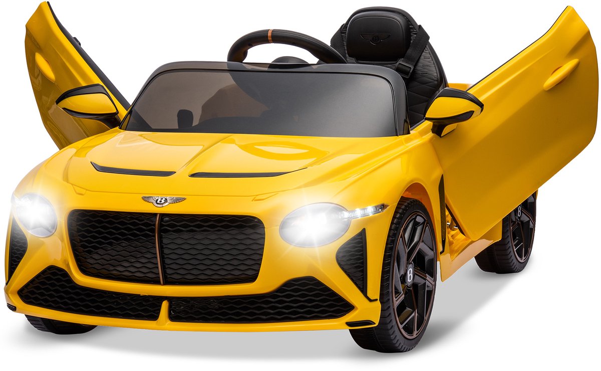 Triumpunpre - Bentley Officiële Licentie - Elektrische Kinderauto 12V - Afstandsbediening (Geel, 3-8j) Speelgoedaccuvoertuig kopen online