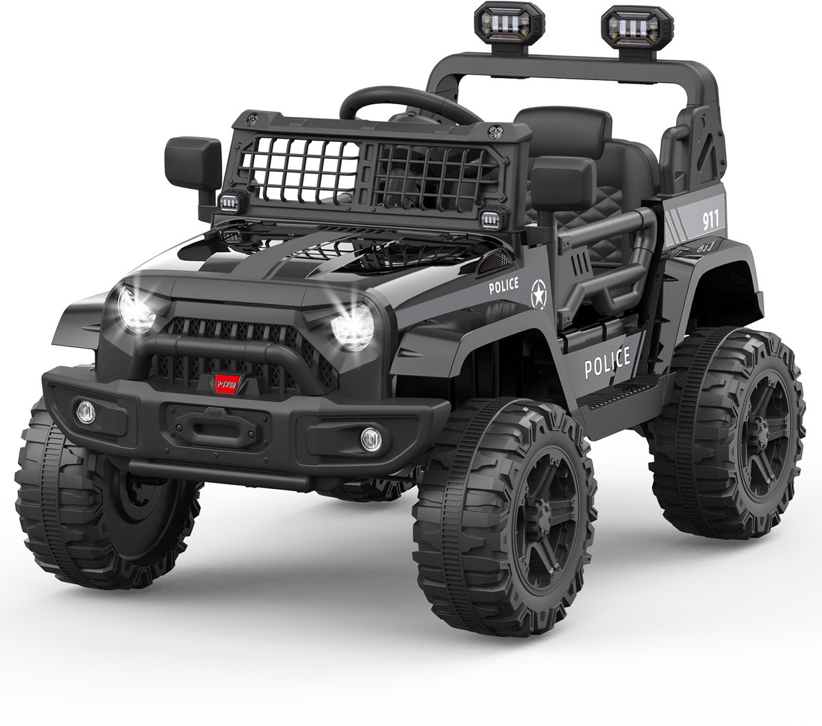triumpunpre elektrische kinderauto 12v vering led bluetooth 2 snelheden zwart 3 8j
