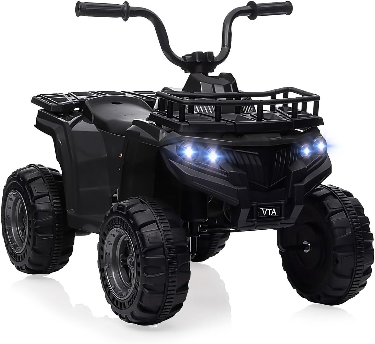 triumpunpre elektrische kinderquad 12v atv led muziek zwart 2 5j