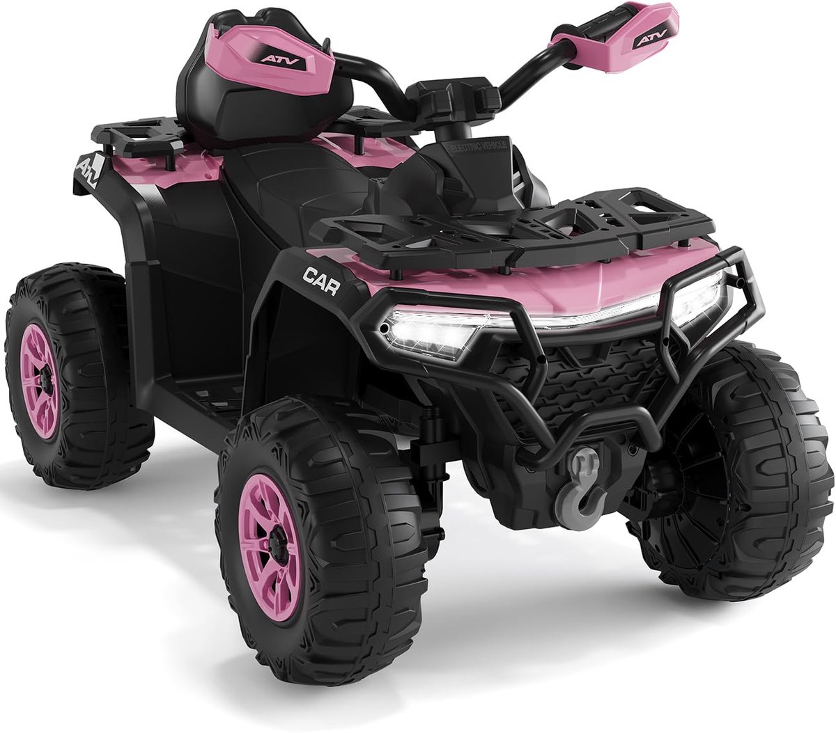 triumpunpre elektrische kinderquad 12v terreinwagen 4 wiel 2 motoren afstandsbediening bluetooth roze
