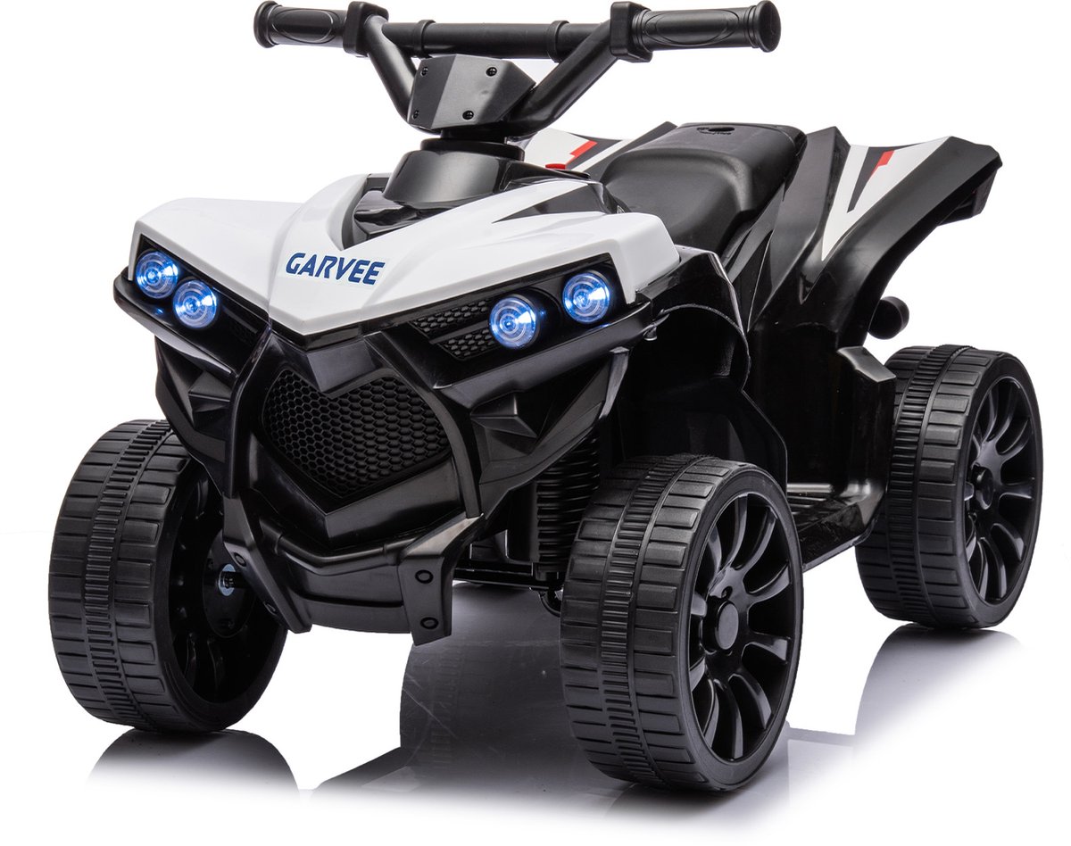 Triumpunpre - Elektrische Kinderquad 6V - LED & Muziek - 1.5-3 km/u - Claxon (Wit, vanaf 3j) Speelgoedaccuvoertuig kopen online
