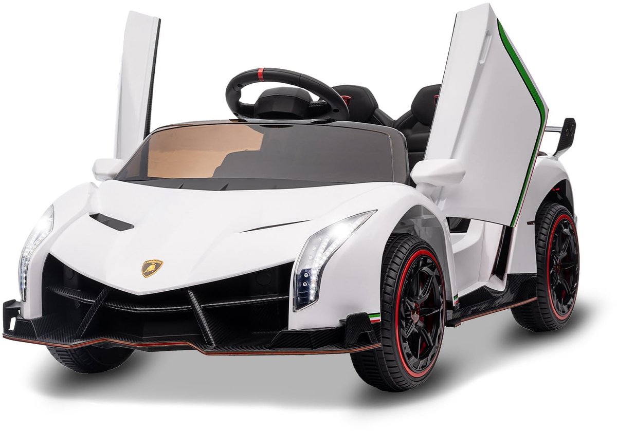 Triumpunpre - Kinder Elektrische Auto 12V - 2x35W Motor - Afstandsbediening - 3 Snelheden & LED (Wit) Speelgoedaccuvoertuig kopen online