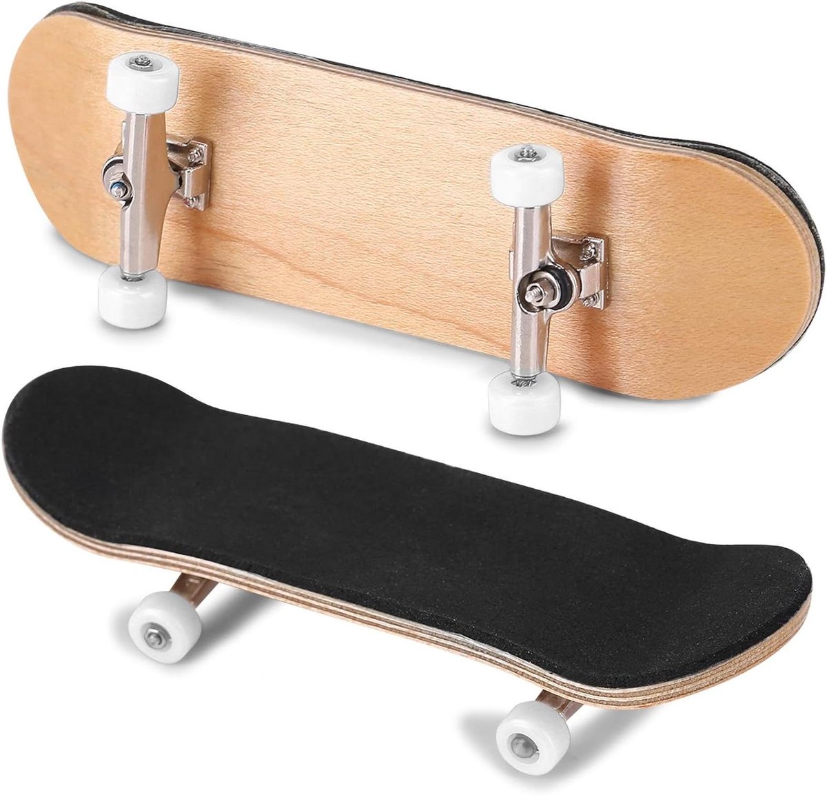 Vinger Skateboard Set - Mini Skateboards - Vaardigheidstraining - 5-lagen Esdoornhout - 18 x 14 x 2 cm - Wit Skateonderdeel kopen online
