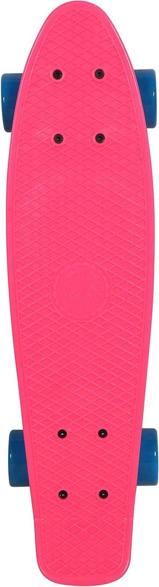 Vintage Skateboard Cruiser - Compact Board - Stadsvervoer - Sterk Polypropyleen Deck - 22.5 Inch - Roze Skateonderdeel kopen online