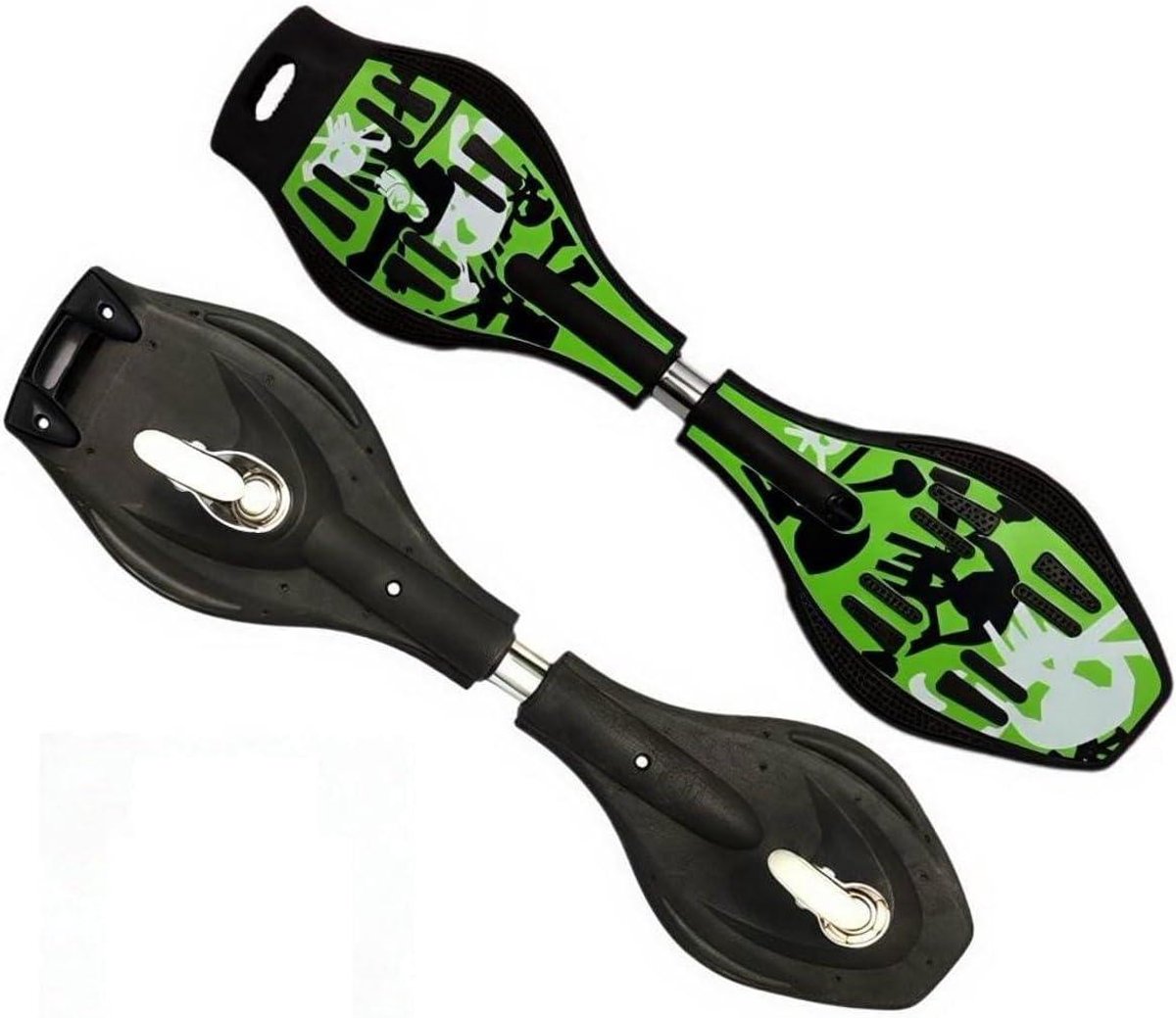 Waveboard met Licht - Skateboard Casterboard - Buiten Sporten - Inclusief Draagtas - 87 cm - Groen Waveboard kopen online