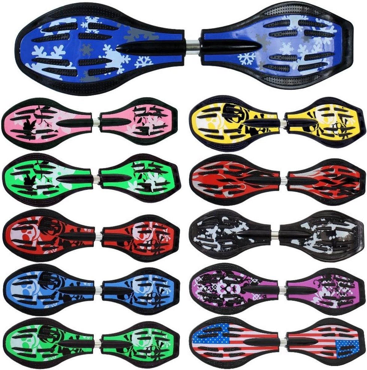 Waveboard Original - Casterboard - Buiten Bewegen - ABEC9 Kogellagers - 86cm - Blauw Sneeuwvlok Waveboard kopen online