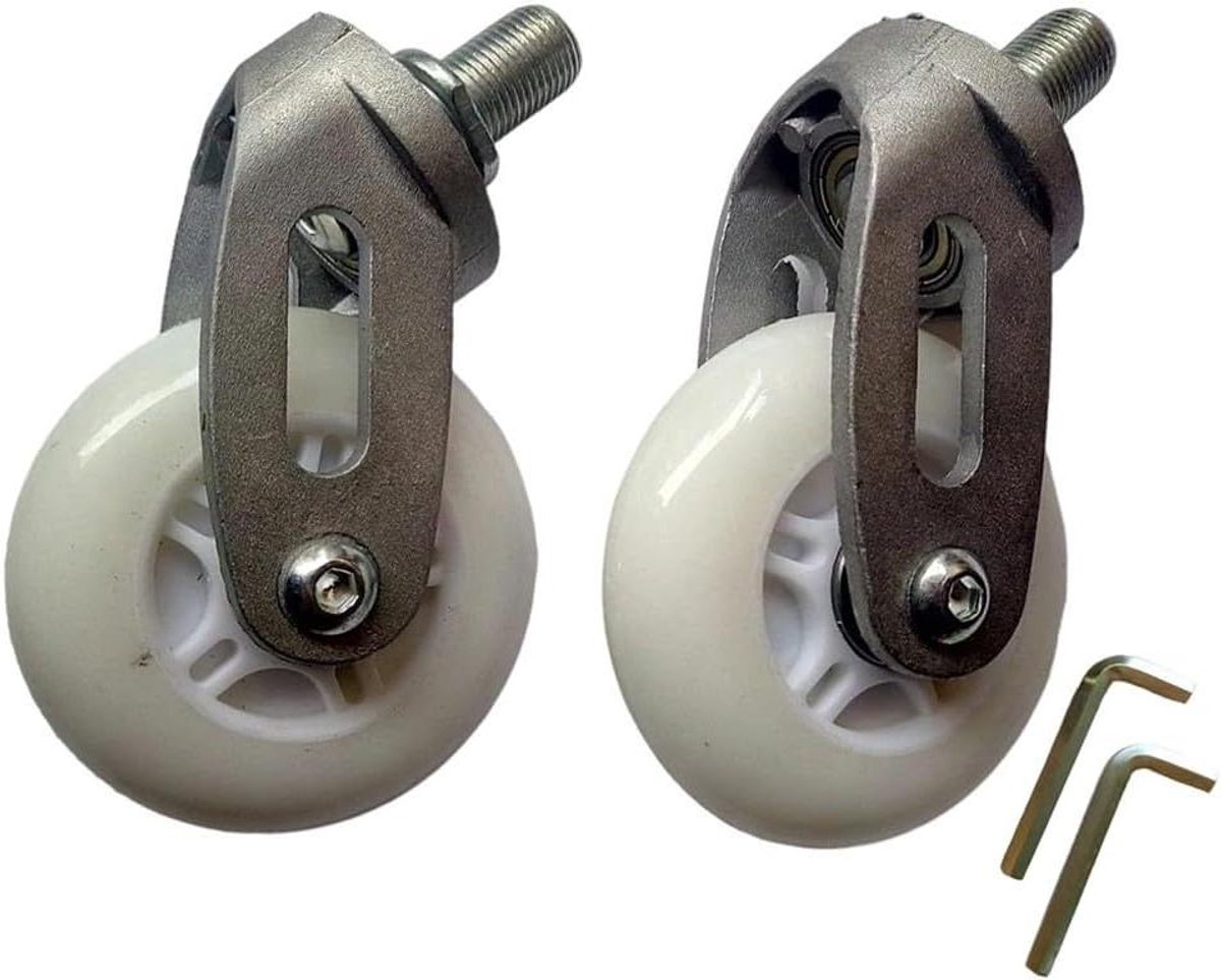 Waveboard Wielen - Casterboard Onderdelen - Outdoor Sport - Aluminium Legering Frame - 80 mm - Wit Skateonderdeel kopen online