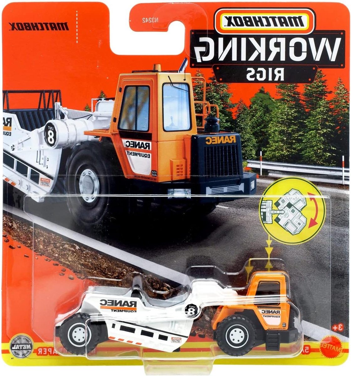Wegschraper - Voertuig speelgoed - Kinderspeelgoed - Metalen onderdelen - Schaal 1:64 - Oranje wit Speelgoedkruiwagen kopen online