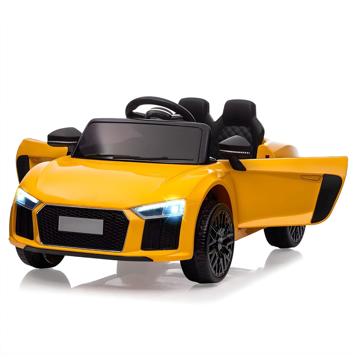 12V Elektrische Kinderauto - voor kinderen van 3-8 jaar buitenshuis - Geel Slee kopen online