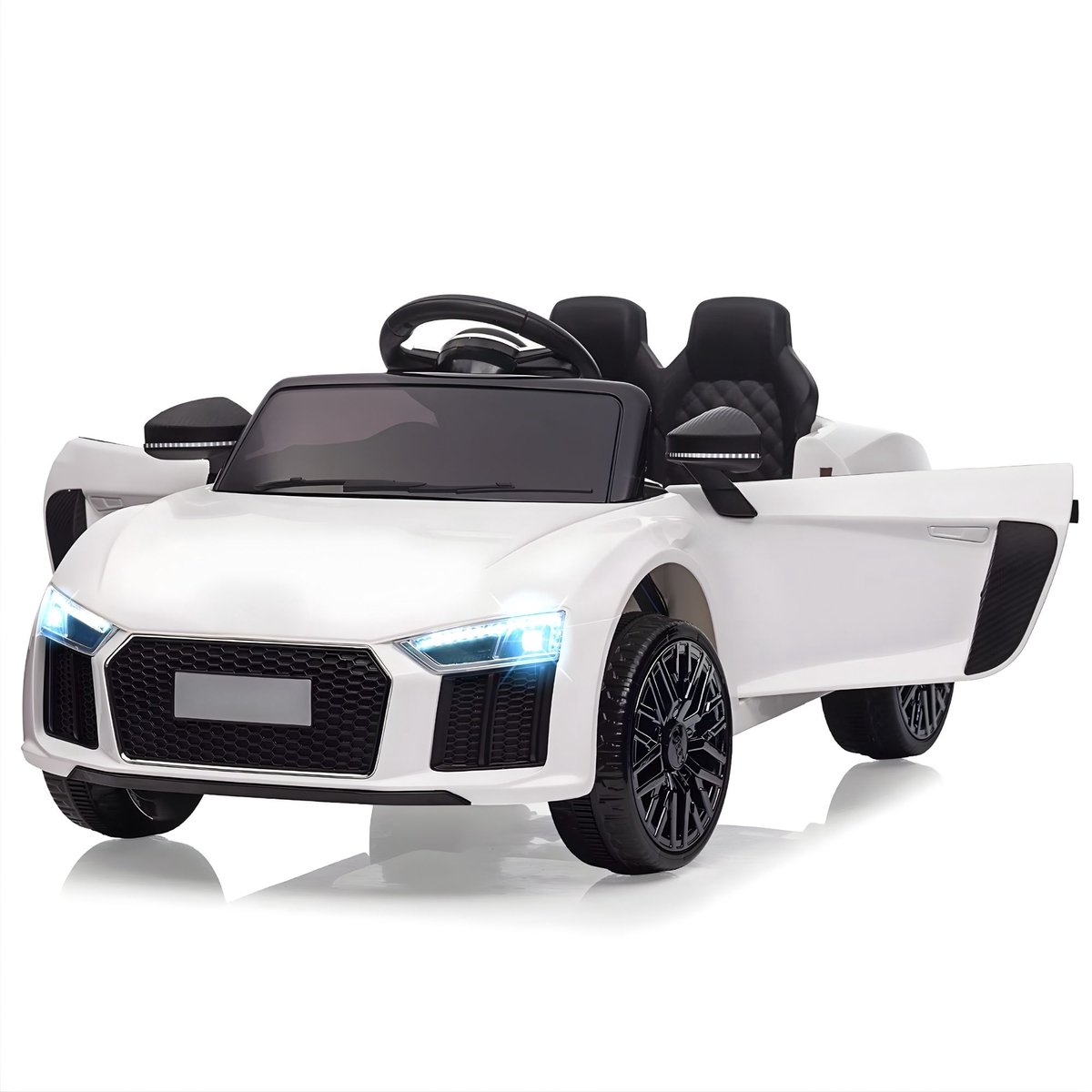 12v elektrische kinderauto voor kinderen van 3 8 jaar buitenshuis wit