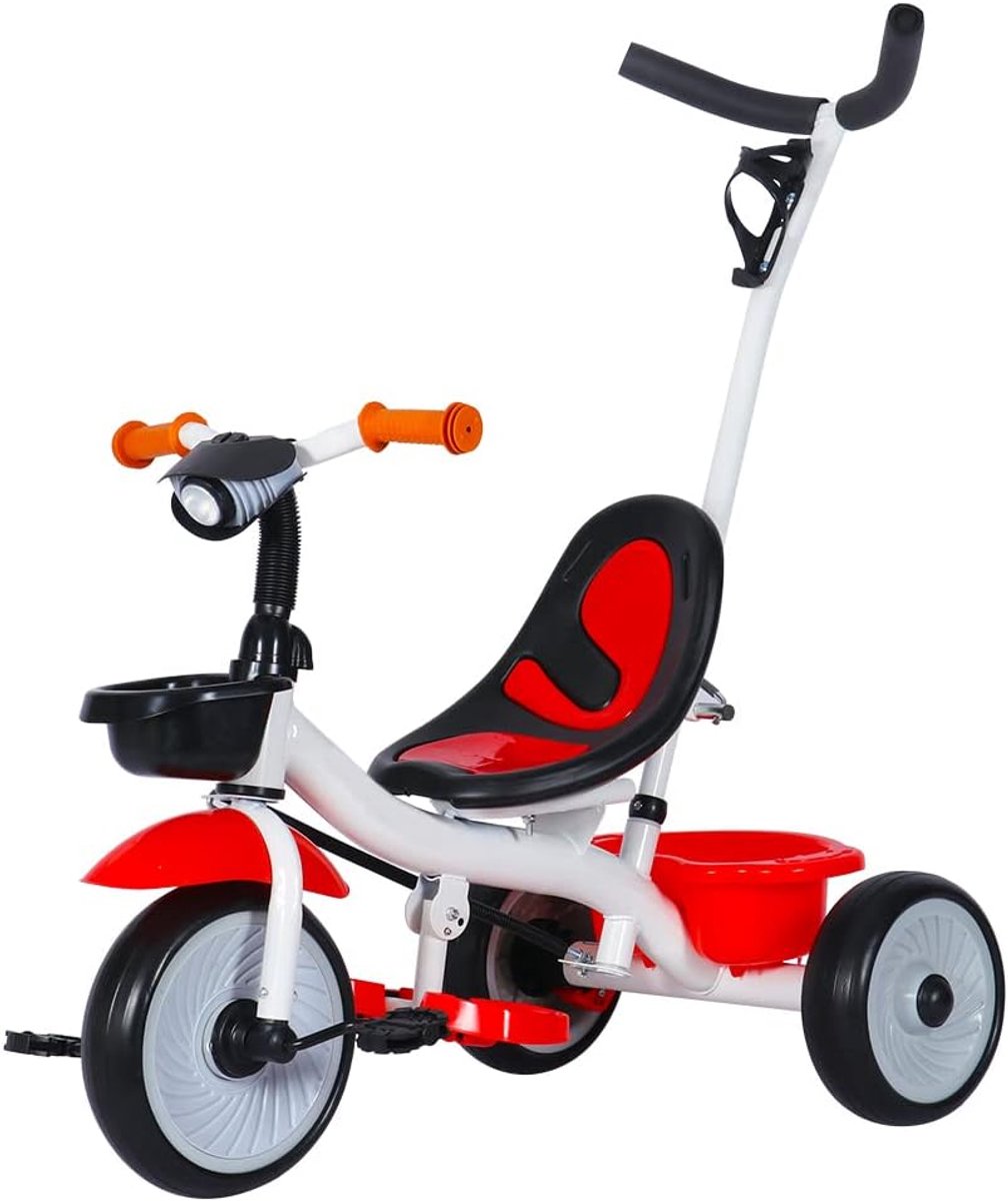 2-in-1 Loopfiets en Kinderwagen voor Peuters en Kleuters | Met Mand en Bekerhouder Driewieler kopen online