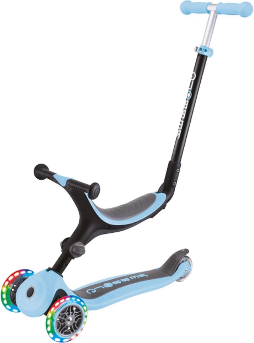 3-in-1 Driewieler - Loopfiets Scooter - Kind Ontwikkeling - Gepatenteerd Inklapmechanisme - 120/80 mm Wielen - Pastelblauw Driewieler kopen online