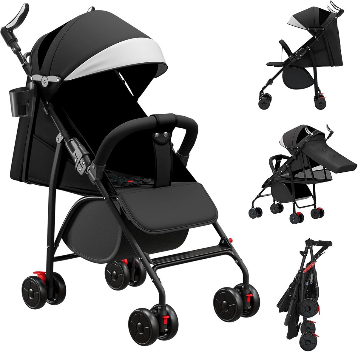 3-in-1 Kinderdriewieler met Duwstang - Loopfiets voor Baby en Peuter (0-4 jaar) Driewieler kopen online