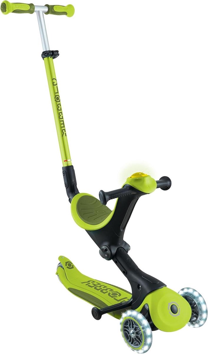 3-in-1 Kinderstep - Loopfiets Zitwiel - Buiten Spelen - Gepatenteerd Klapmechanisme - 50 kg Max Gewicht - Limoengroen Driewieler kopen online