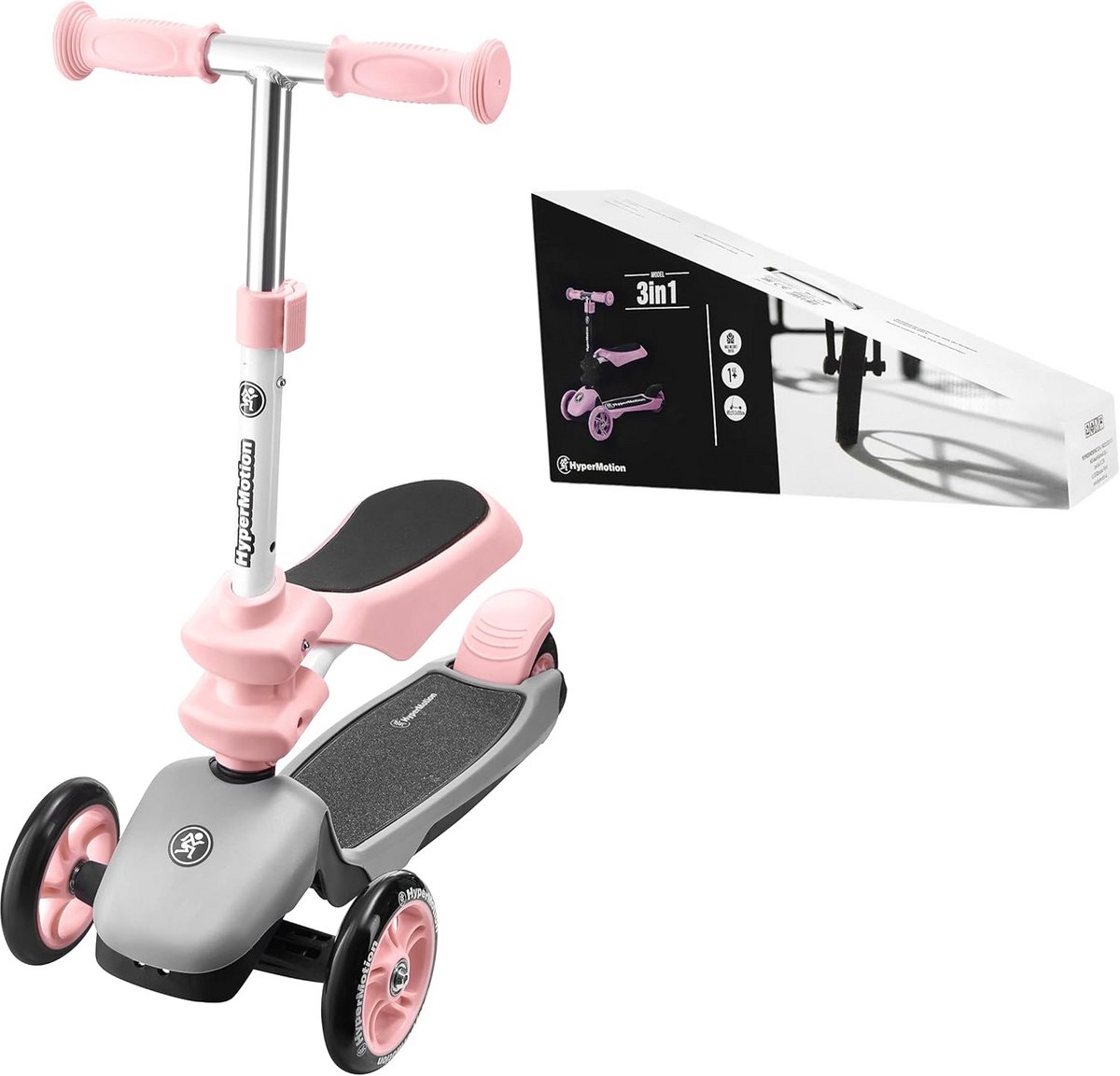 3-in-1 Kinderstep met Zitting en Stuur - Loopfiets en Stepper voor Peuters Driewieler kopen online