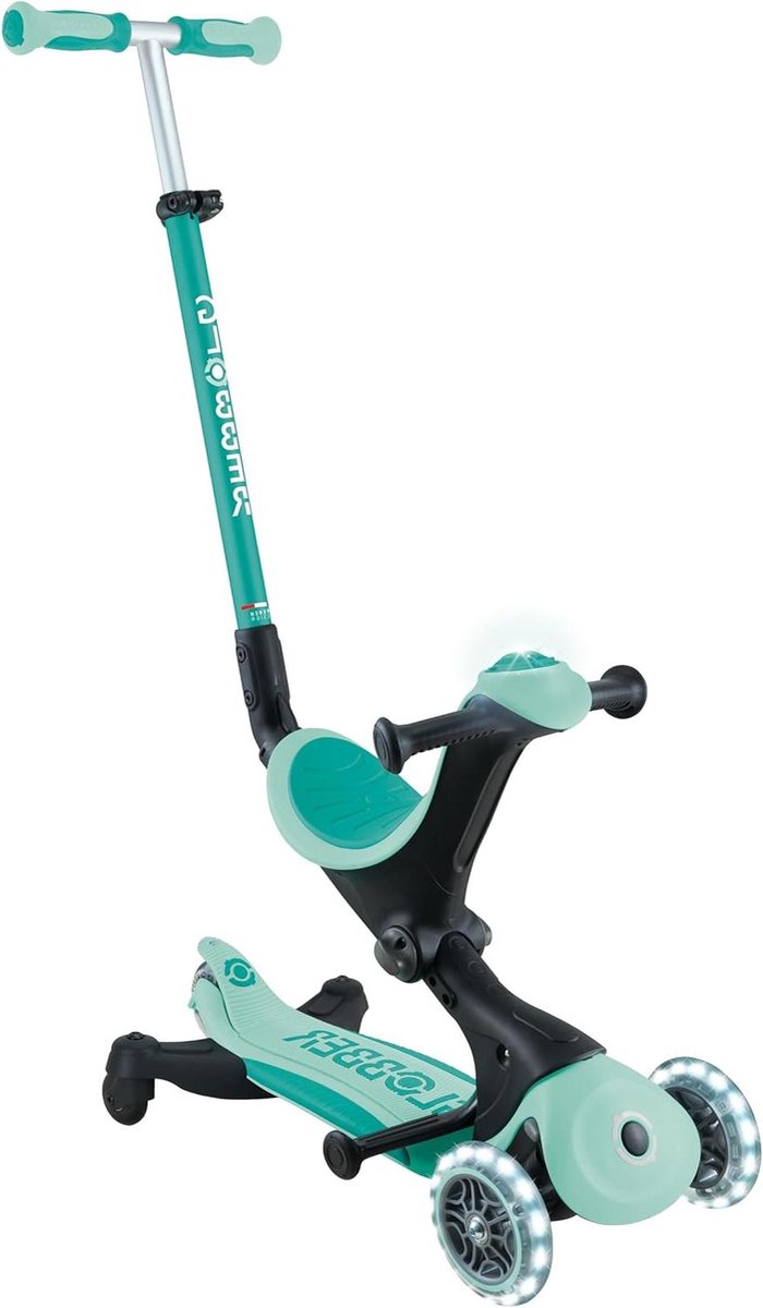 3-in-1 Zit-Loopfiets Scooter - Kinderstep Drievwieler - Buiten Spelen - Groeit Mee Met Kind - 120/80 mm - Mint Driewieler kopen online