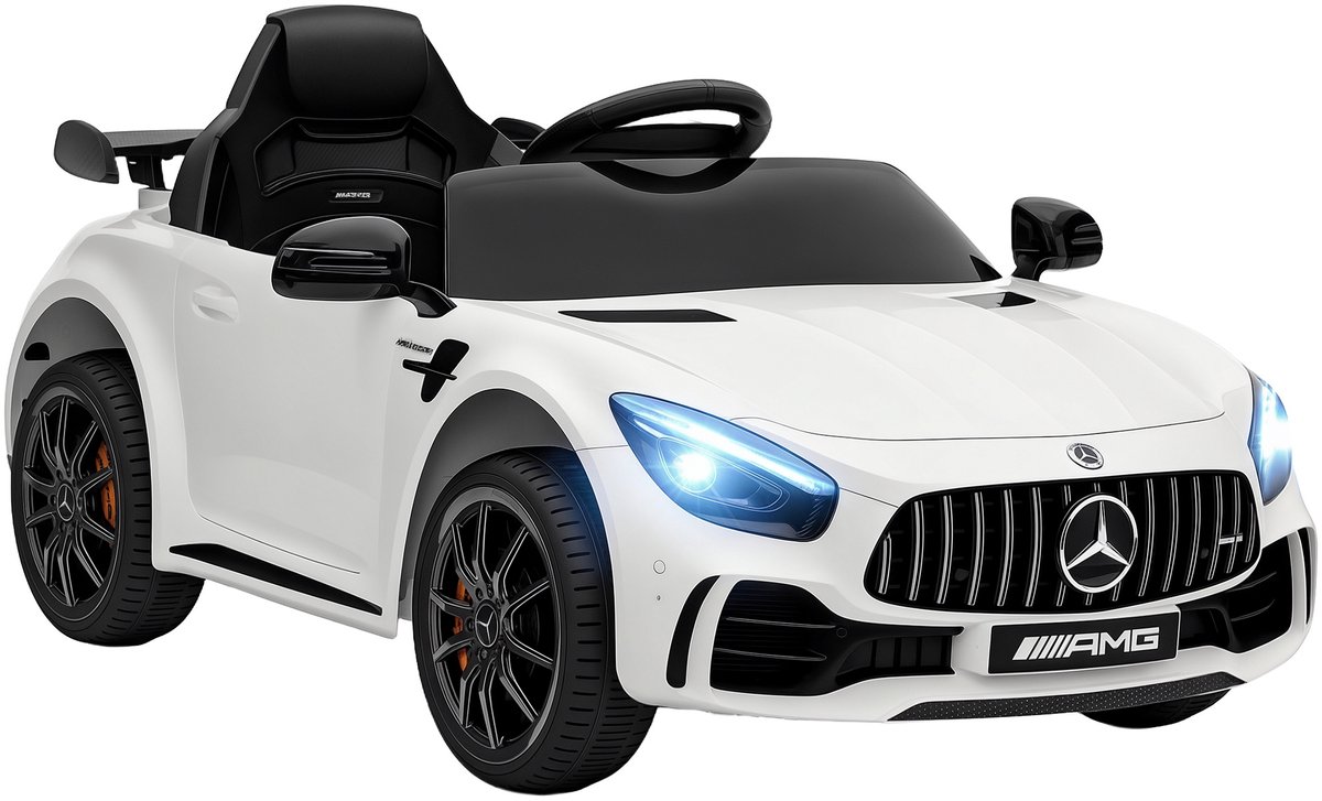 AIYAPLAY elektrische kinderauto - Metaal - 108x67x46cm - Wit Speelgoedaccuvoertuig kopen online