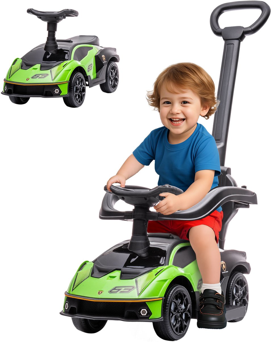 AIYAPLAY Ride-on Sliding Car-Kunststoff, Metall-86,5L x 40B x 89,5H cm-Grün Loopauto kopen online