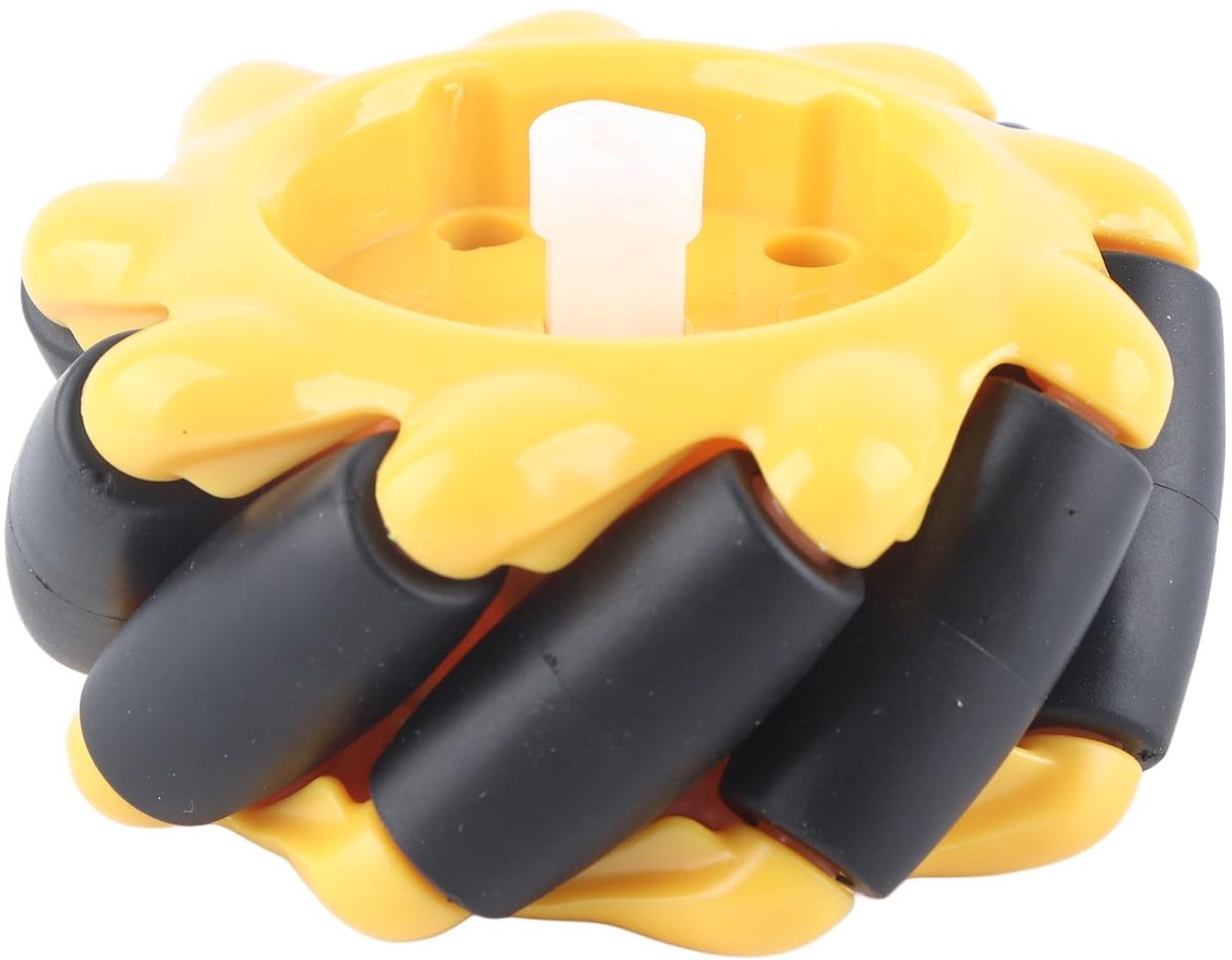 aladdien - Omnidirectioneel Wiel - Robot Onderdelen - Premium prestaties - Geel en Zwart - Aandrijfwielen - Geschikt voor DIY-projecten - 60 mm Buitenspeelvoertuigaccessoire kopen online