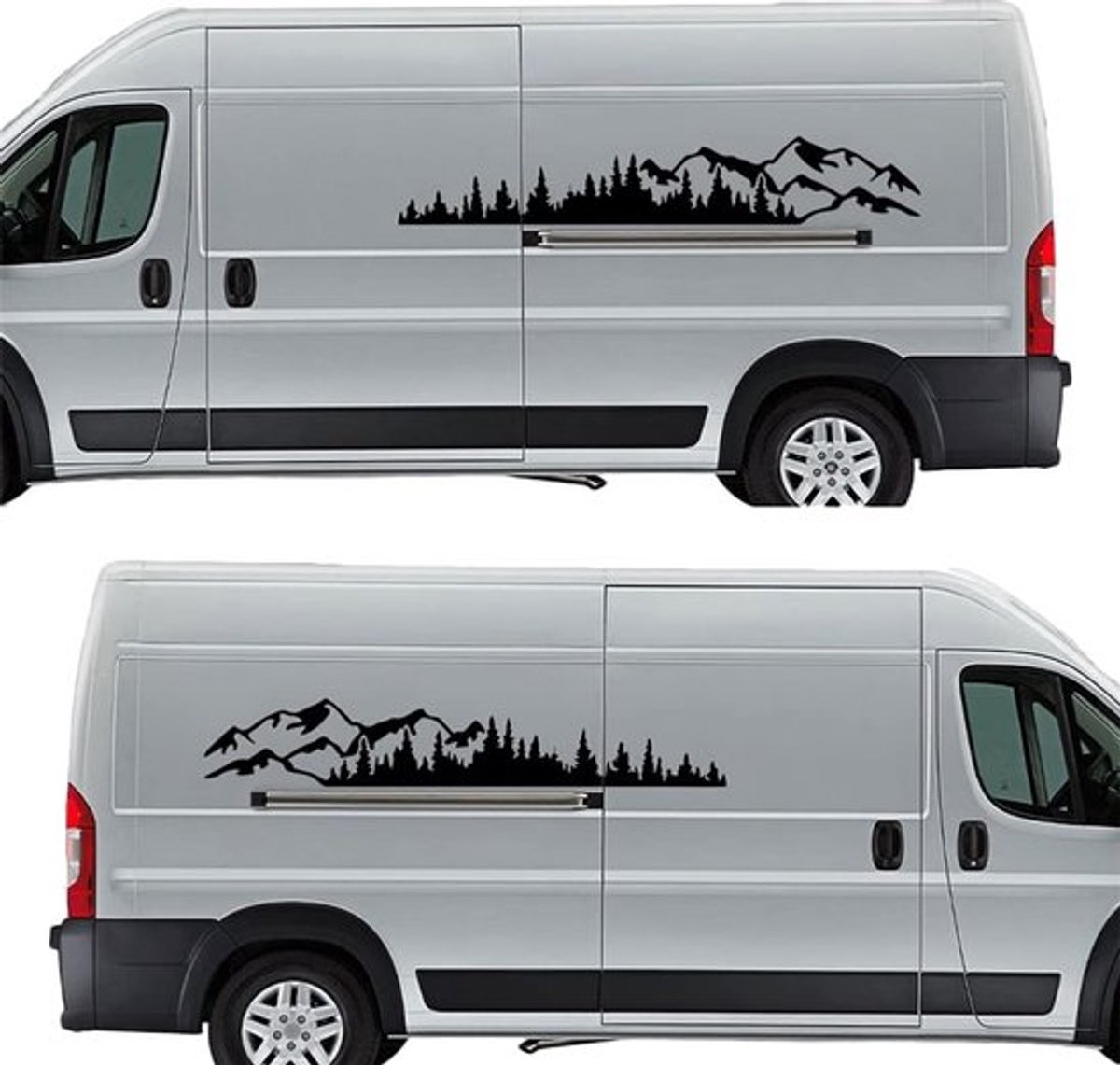 allecto zwarte pvc autorandsticker lichaamssticker uniek berg