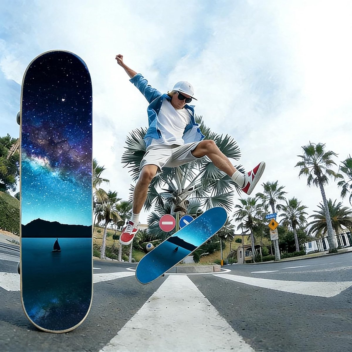 anti slip griptape voor skateboards en longboards hoge slipweerstand ideaal voor stunts en accessoires blauw