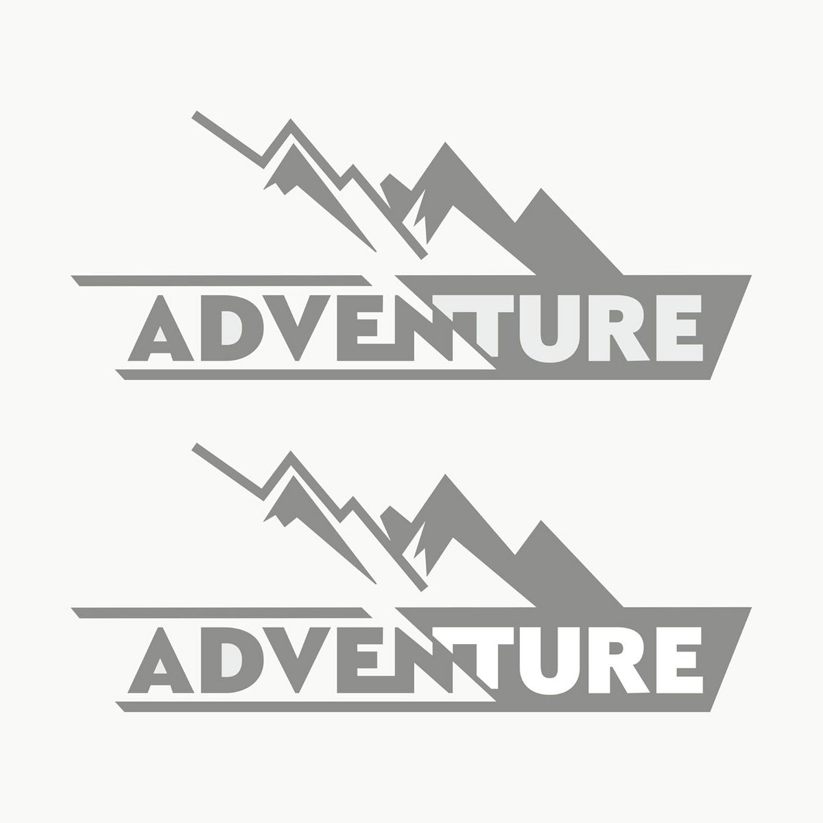 Auto Stickers - Off Road Decals - Voertuig Personaliseren - Weerbestendig Vinyl - 29x115 cm - Zilver Buitenspeelvoertuigaccessoire kopen online