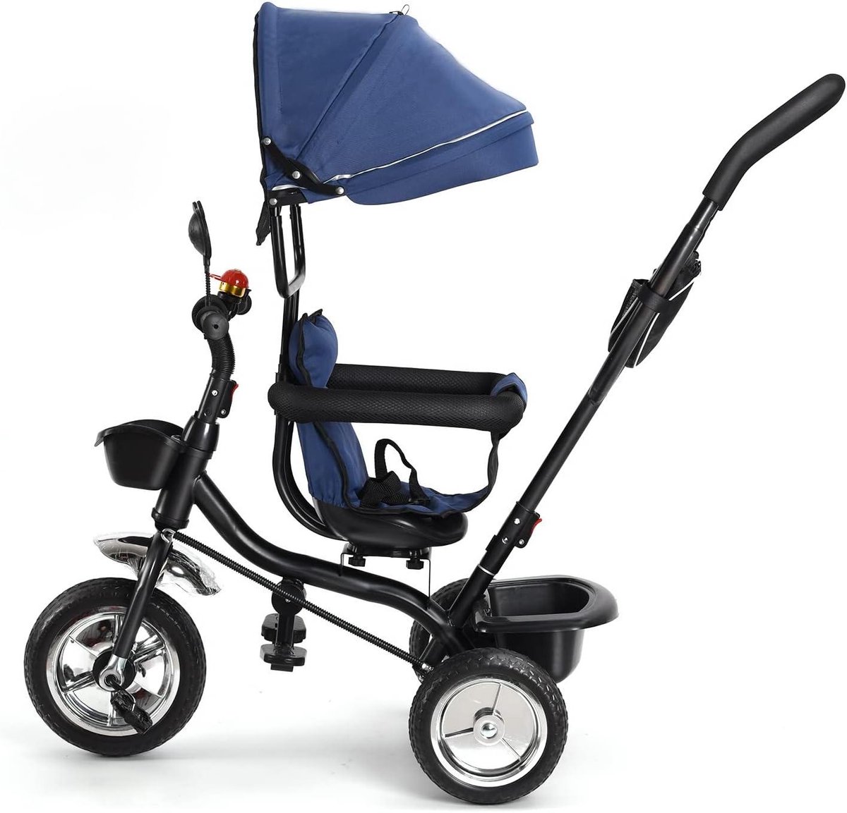 Baby Driewieler - Kinderfiets - Buiten Spelen - Groei Mee Met Kind - 75 x 46 x 106 cm - Donkerblauw Driewieler kopen online