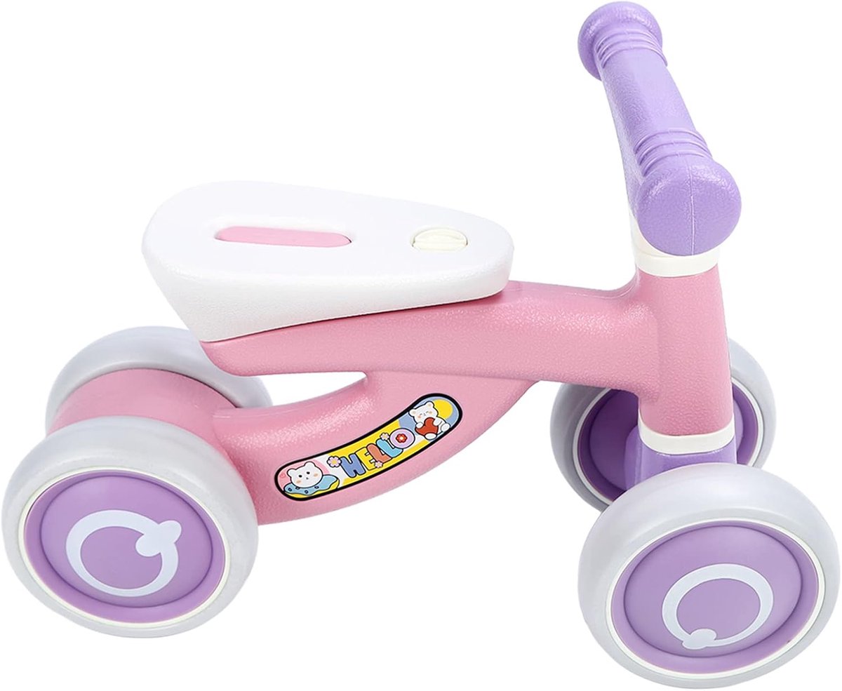 baby loopfiets peuterfiets kinderfiets leren balanceren veilig stuurhoek 44 x 25 x 23 cm roze paars