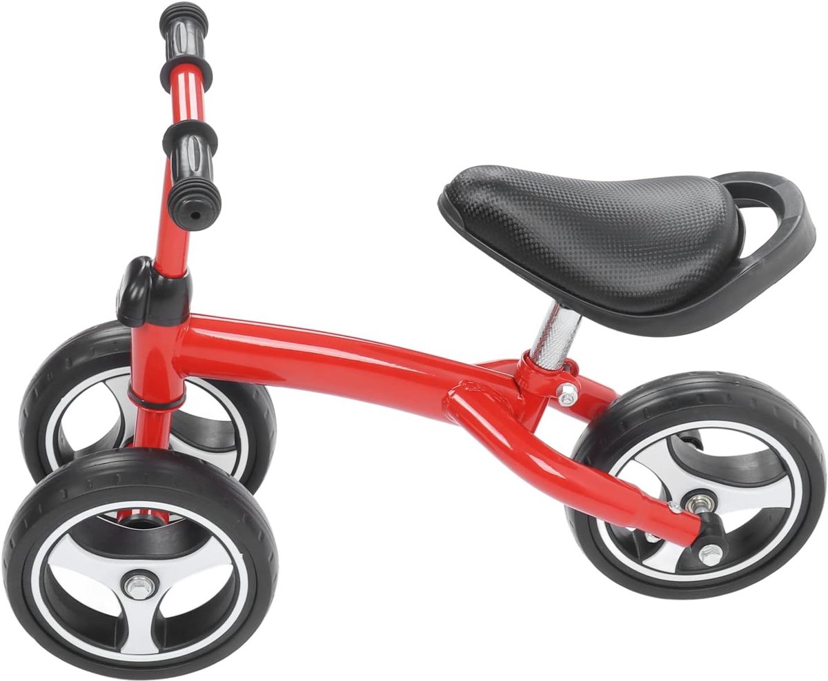 baby loopfiets peuterfiets zonder pedalen ontwikkeling motoriek gedempte wielen 55 x 23 x 21 cm rood