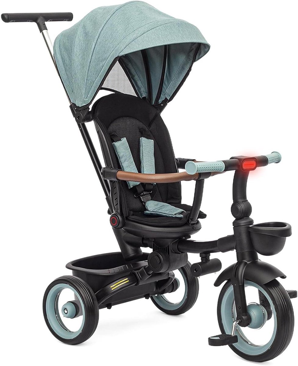 Babydriewieler - Kinderdriewieler Peuterfiets - Buiten Spelen - 7-in-1 Groeiend Meegroeiend - 9.3 kg - Grijs Driewieler kopen online