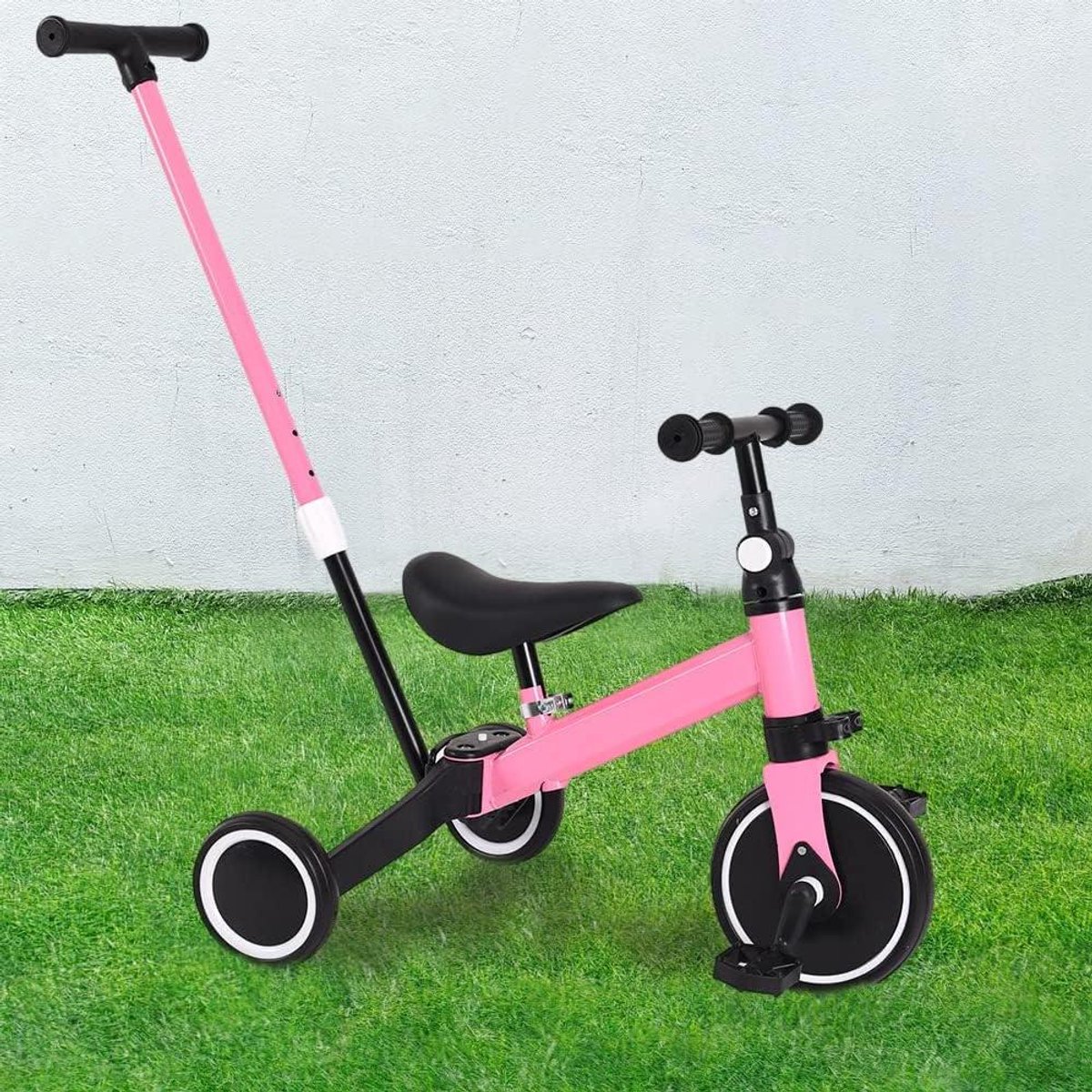 Babydriewieler - Loopfiets Kinderfiets - Leren Fietsen - 3-in-1 Ontwerp - 1 tot 5 jaar - Roze Driewieler kopen online
